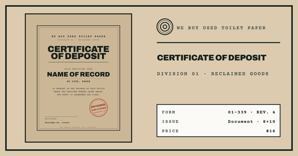 Certificate of Deposit